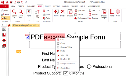 Edit Text and Images in PDF files